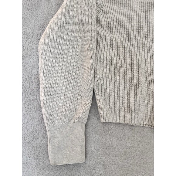 Lululemon 4 Merino Wool-Blend Ribbed Crewneck Sweater Heathered Natural Ivory - Picture 2 of 11